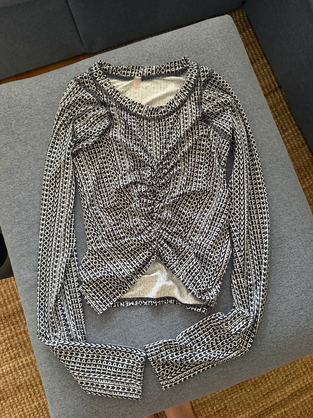 FP Movement Tempo Ruched LS Logo XS/S